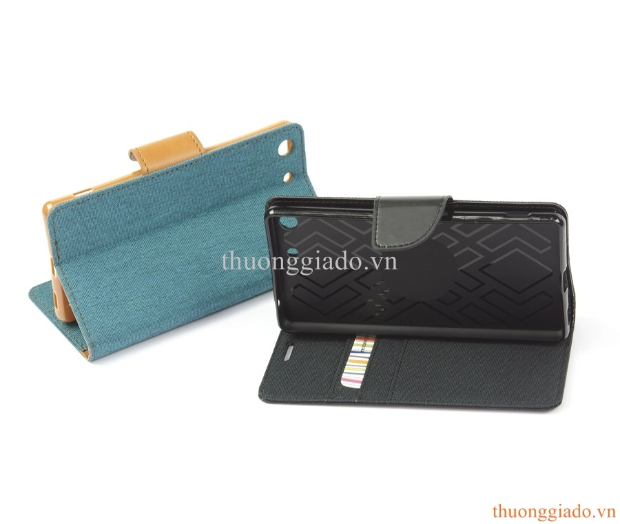 Bao Da Cầm Tay Sony Xperia M5 (Hiệu MERCURY) Flip Leather Case